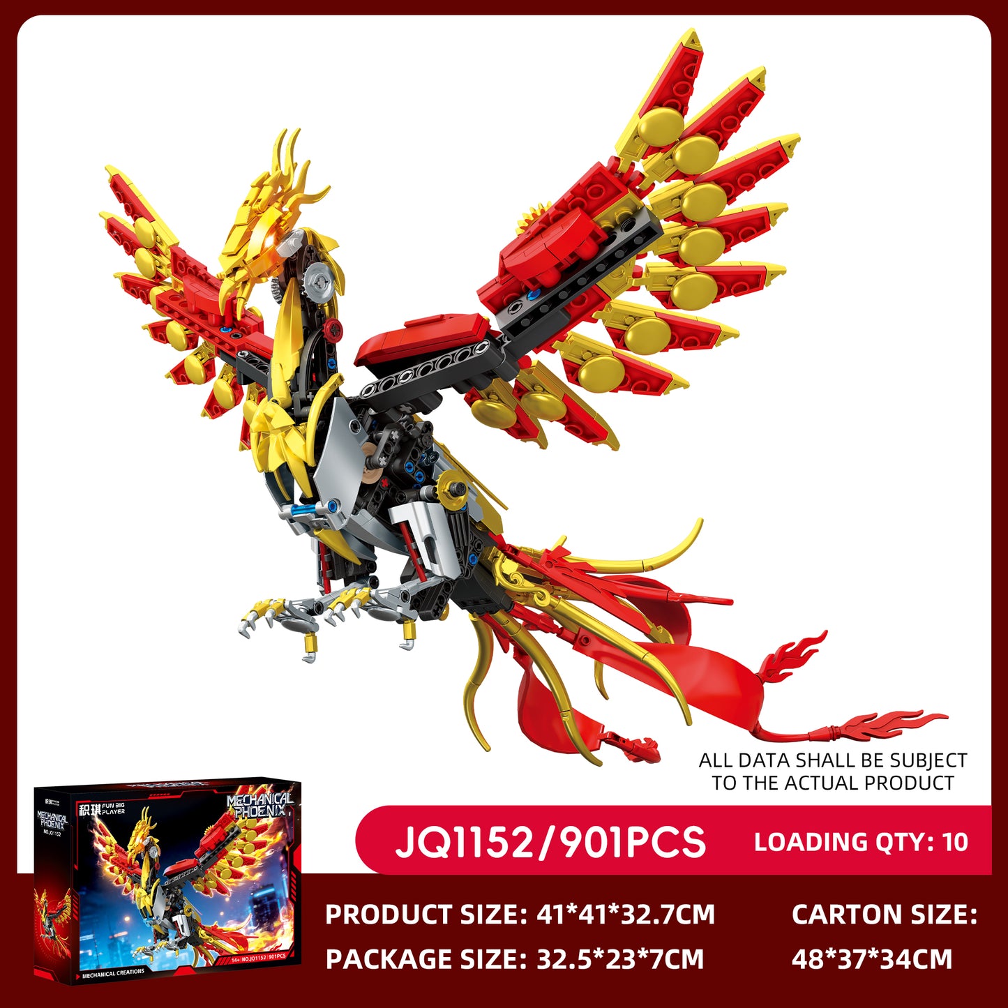 JIQI Mechanical Phoenix Display Model Kit JQ1152 SKU image - JQ1152-sku.jpg