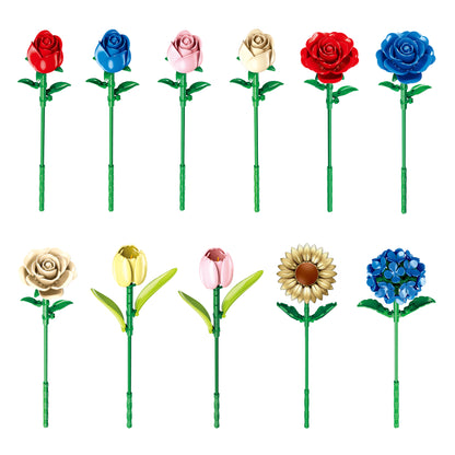 JIESTAR Flower Building Block Set 11-Pack - X88001-X88011-白底.jpg