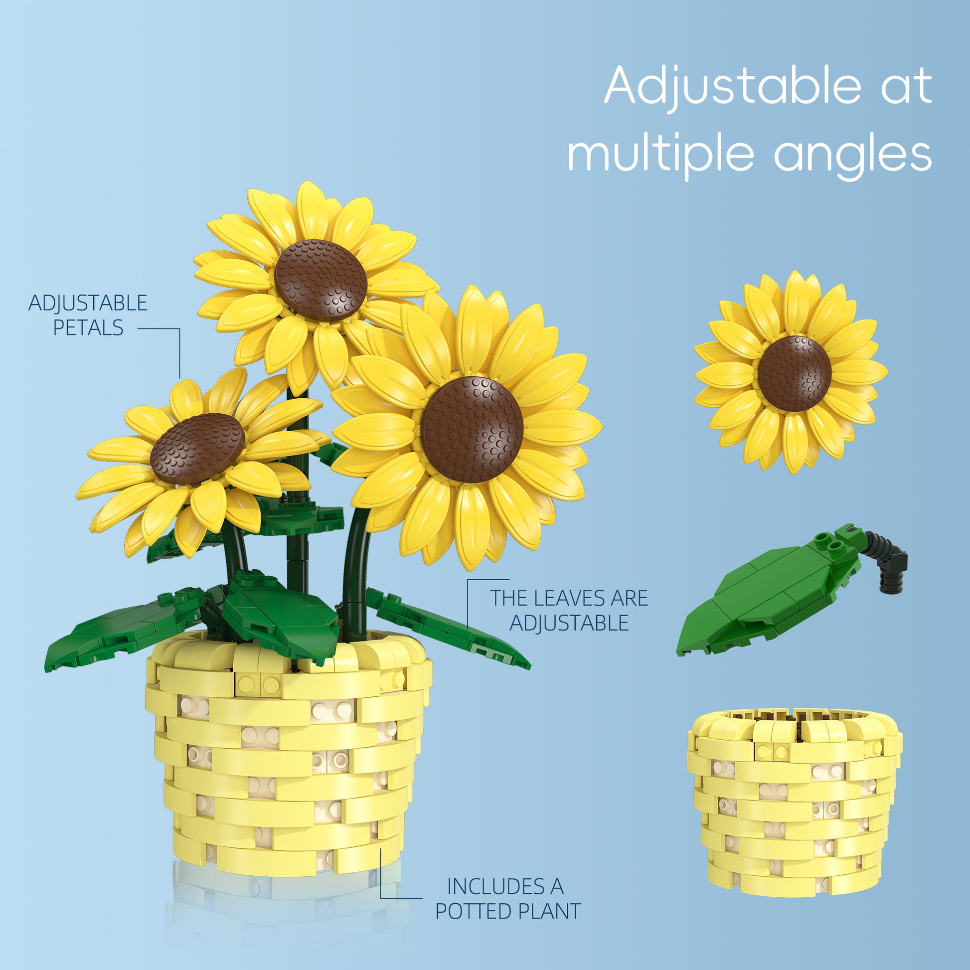 JIESTAR Sunflower Bonsai Building Block Set - X88051-3.jpg