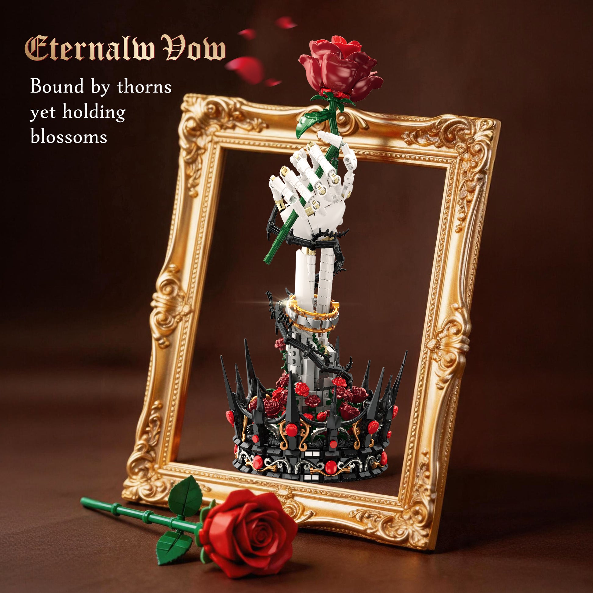 JIESTAR Eternal Vow Rose Hand Sculpture Building Set - X88054-1.jpg