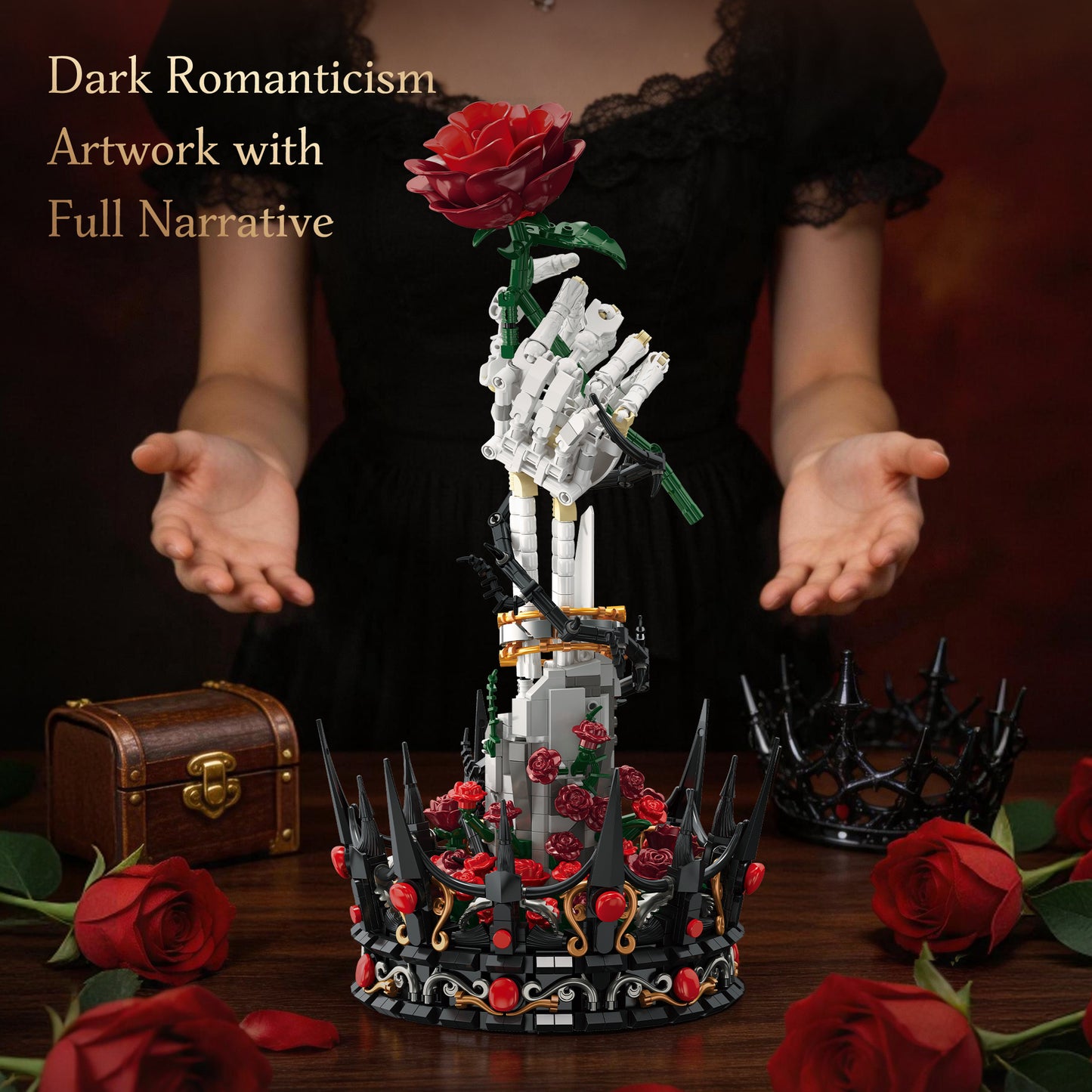 JIESTAR Eternal Vow Rose Hand Sculpture Building Set - X88054-6.jpg