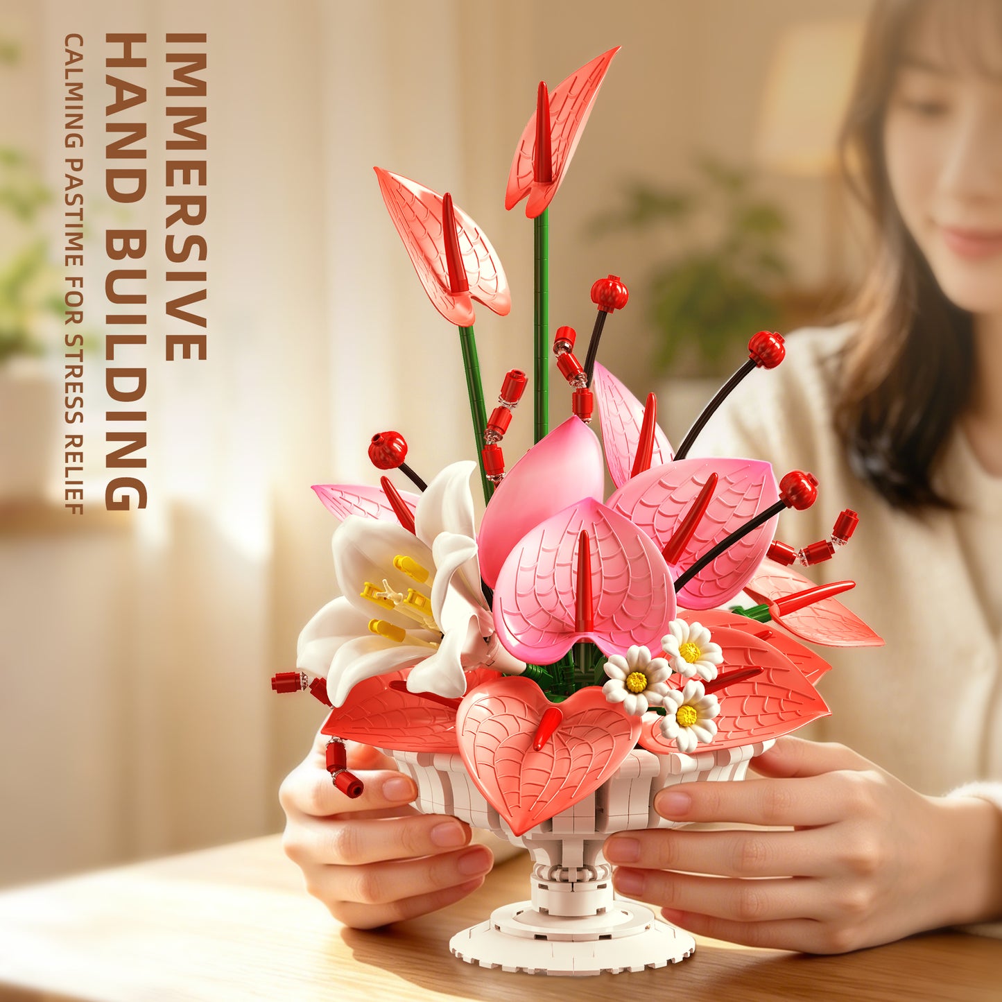JIESTAR Heartfelt Bloom Flower Arrangement Building Set - X88055-5.jpg
