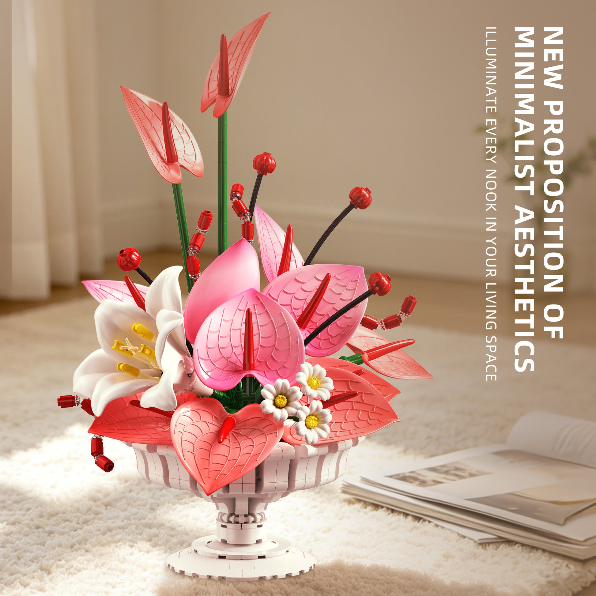 JIESTAR Heartfelt Bloom Flower Arrangement Building Set - X88055-6.jpg