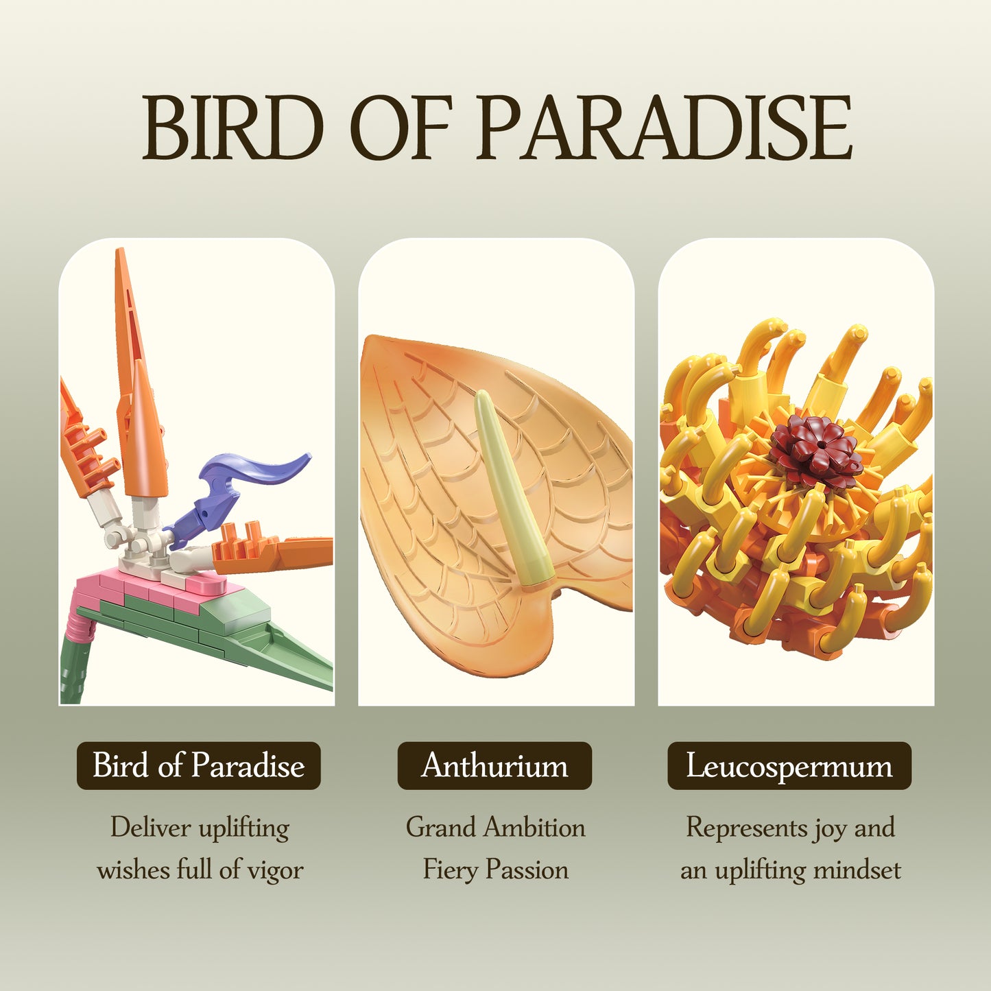 JIESTAR Tropical Bird of Paradise Flower Arrangement Building Set - X88056-2.jpg