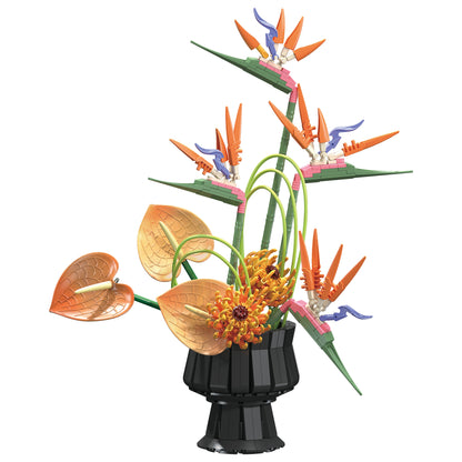 JIESTAR Tropical Bird of Paradise Flower Arrangement Building Set - X88056-白底.jpg