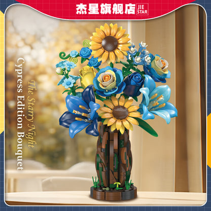 JIESTAR Cypress Bouquet Flower Arrangement Building Set - X88058-1.jpg