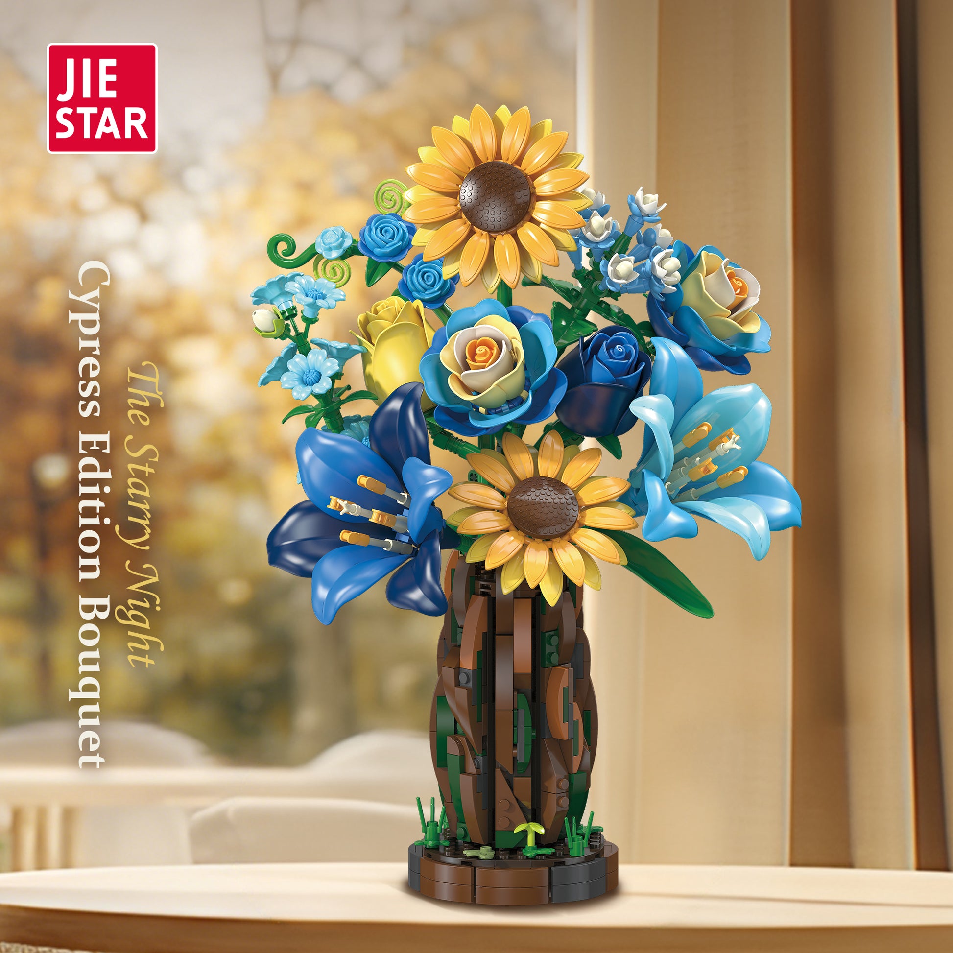 JIESTAR Cypress Bouquet Flower Arrangement Building Set - X88058-2.jpg