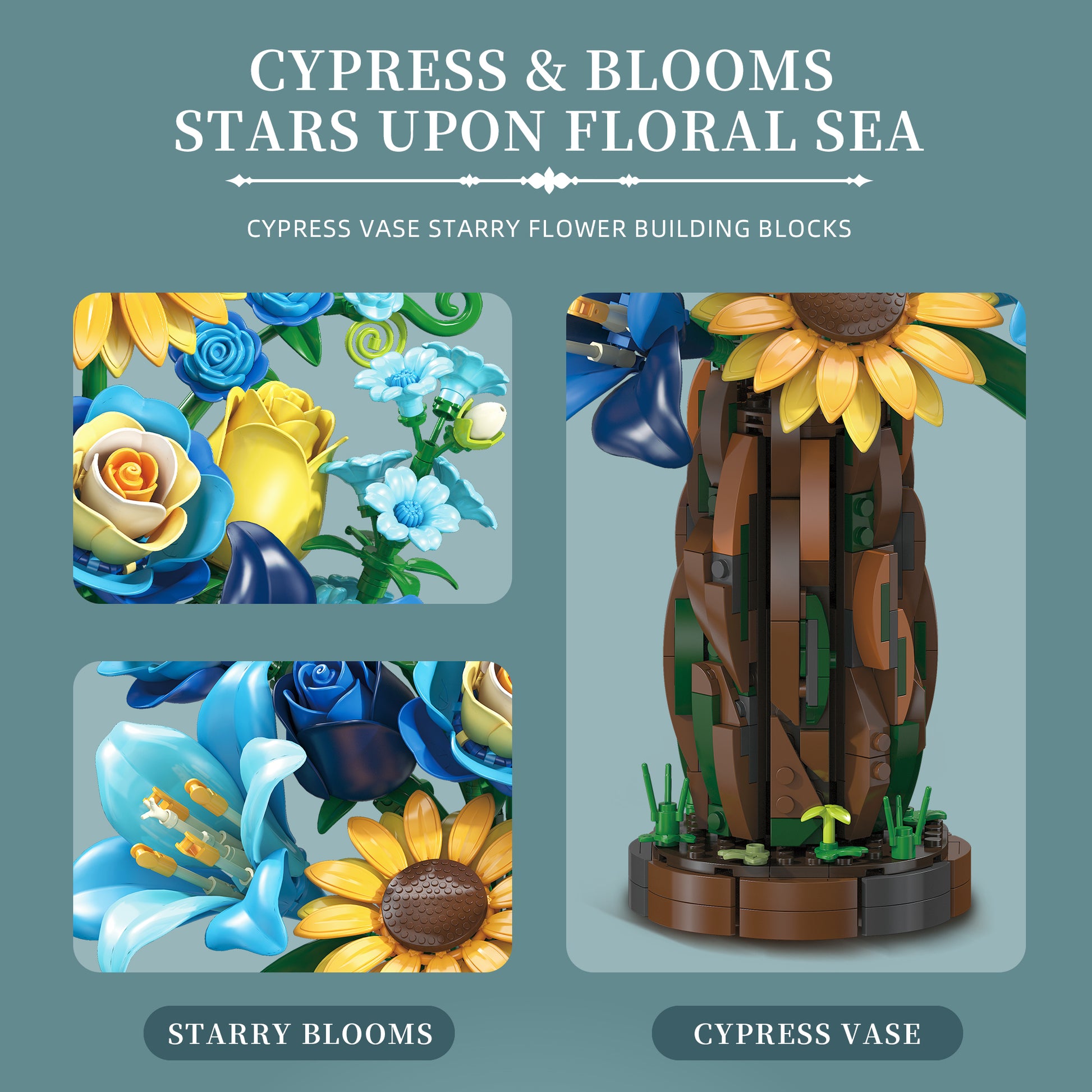 JIESTAR Cypress Bouquet Flower Arrangement Building Set - X88058-3.jpg