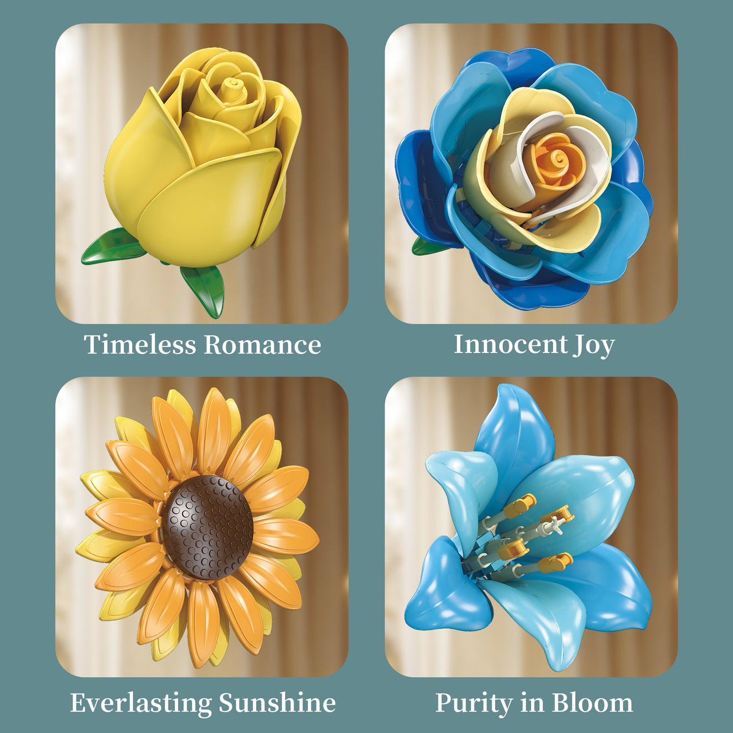 JIESTAR Cypress Bouquet Flower Arrangement Building Set - X88058-4.jpg