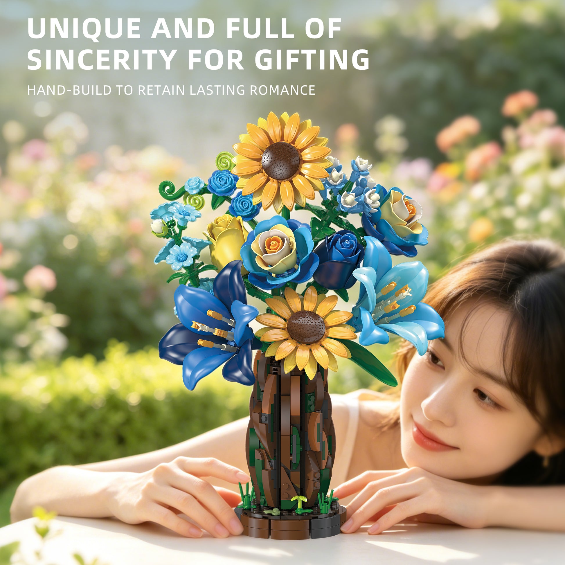 JIESTAR Cypress Bouquet Flower Arrangement Building Set - X88058-5.jpg