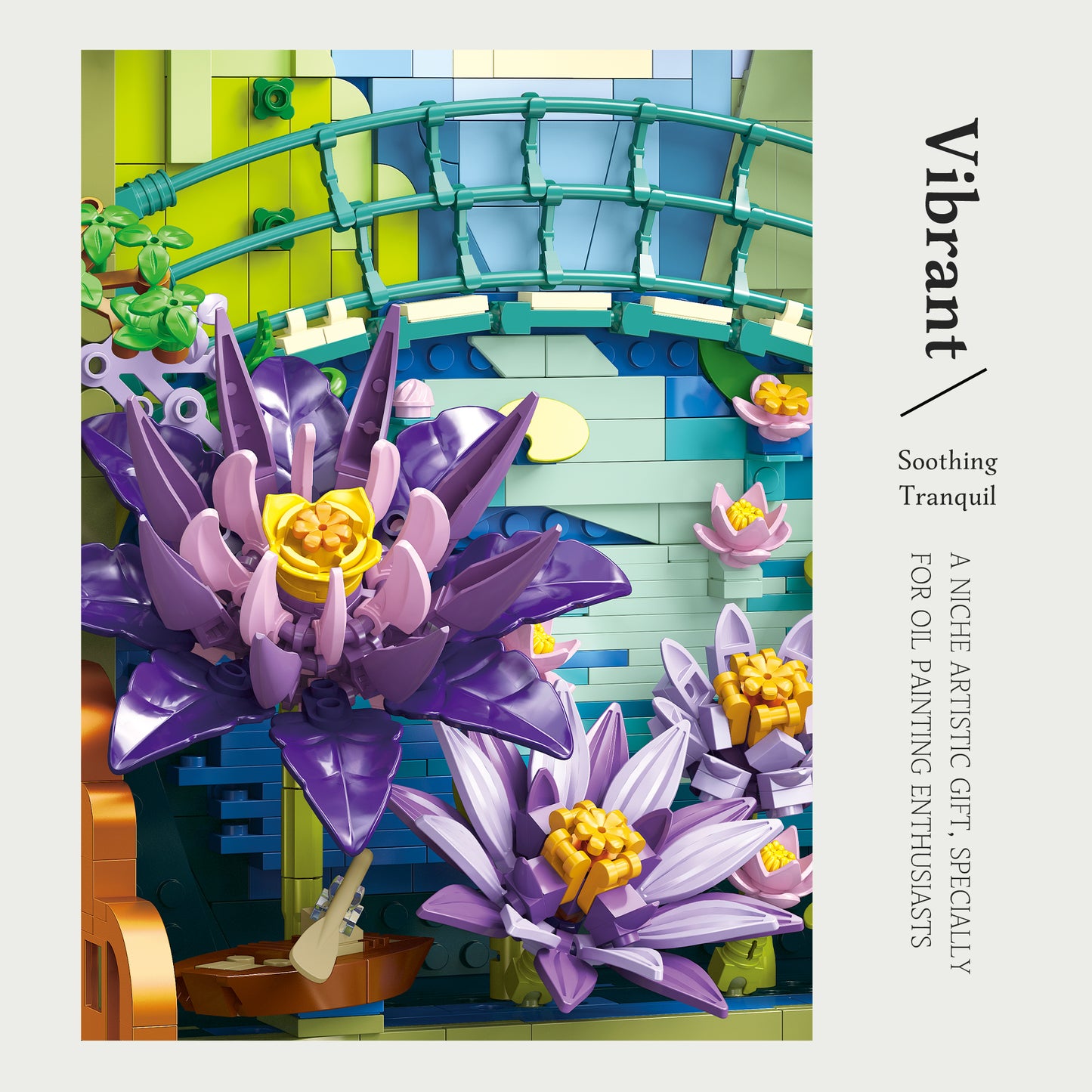 JIESTAR Impressionist Water Lily Pond Building Set - X88059-3.jpg