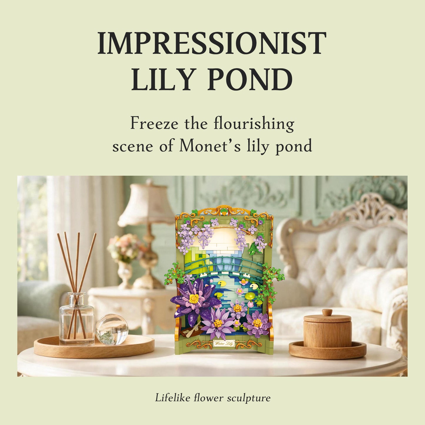 JIESTAR Impressionist Water Lily Pond Building Set - X88059-5.jpg