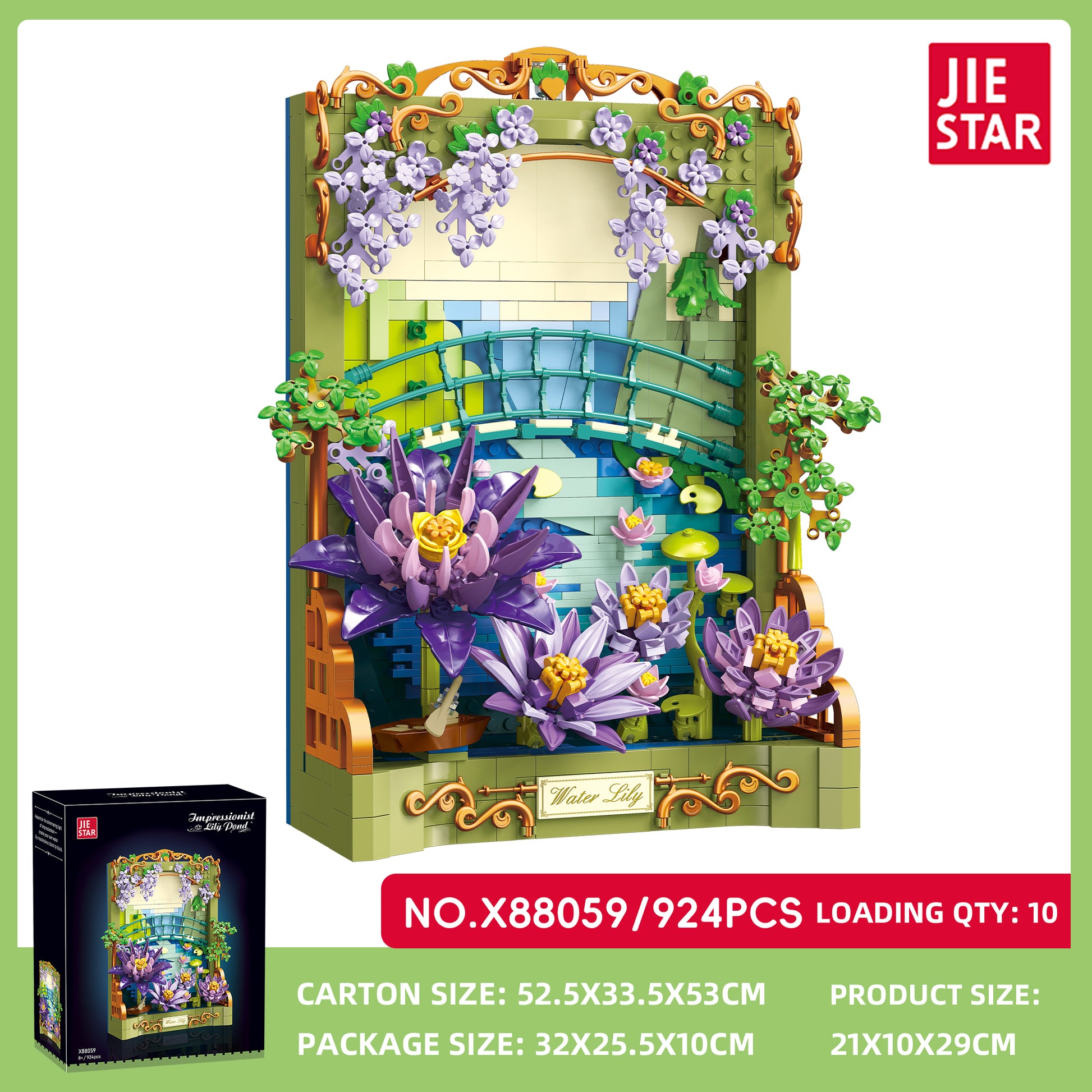 JIESTAR Impressionist Water Lily Pond Building Set SKU image - X88059-sku.jpg