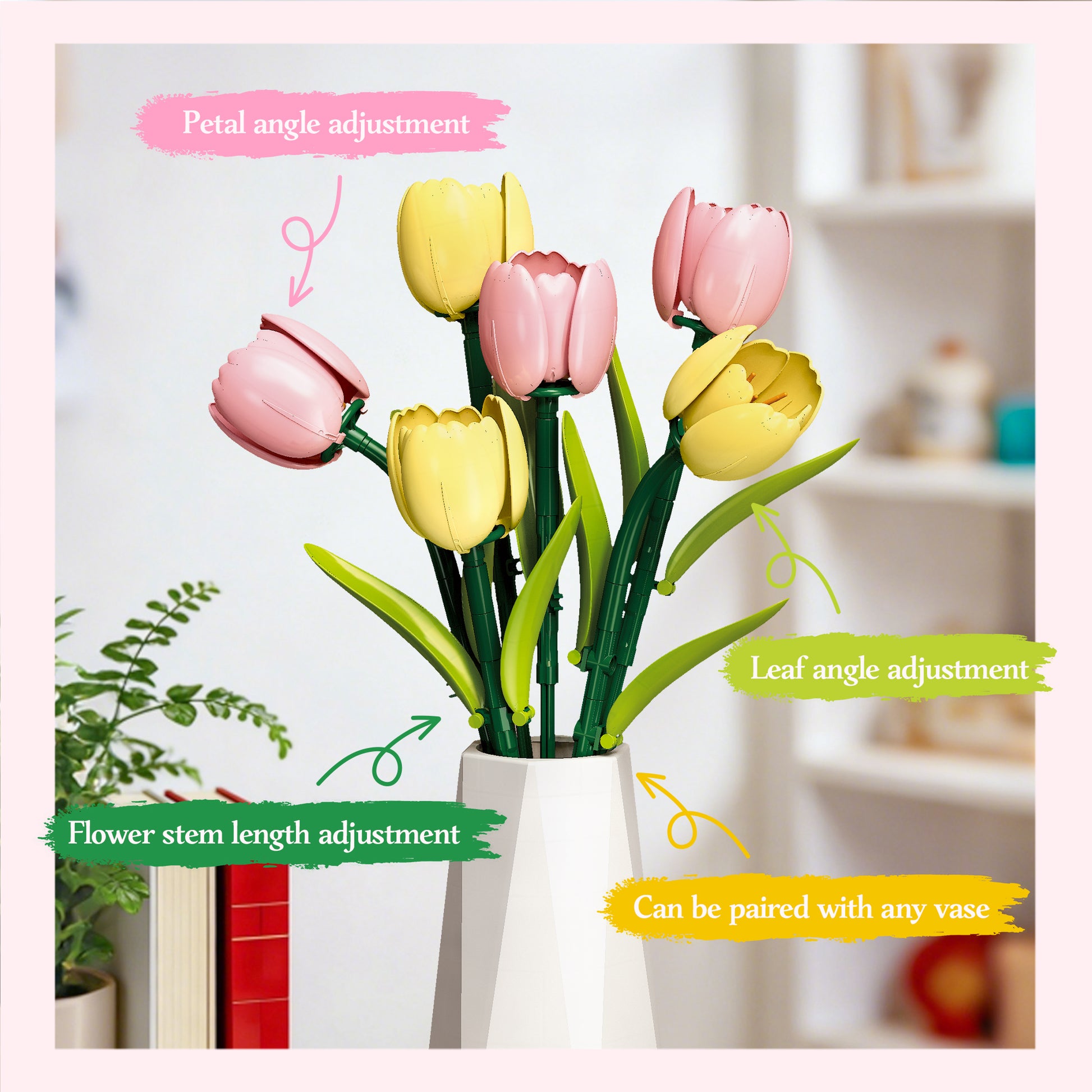 JIESTAR Tulip Potted Plant Building Block Set - X88071-2.jpg