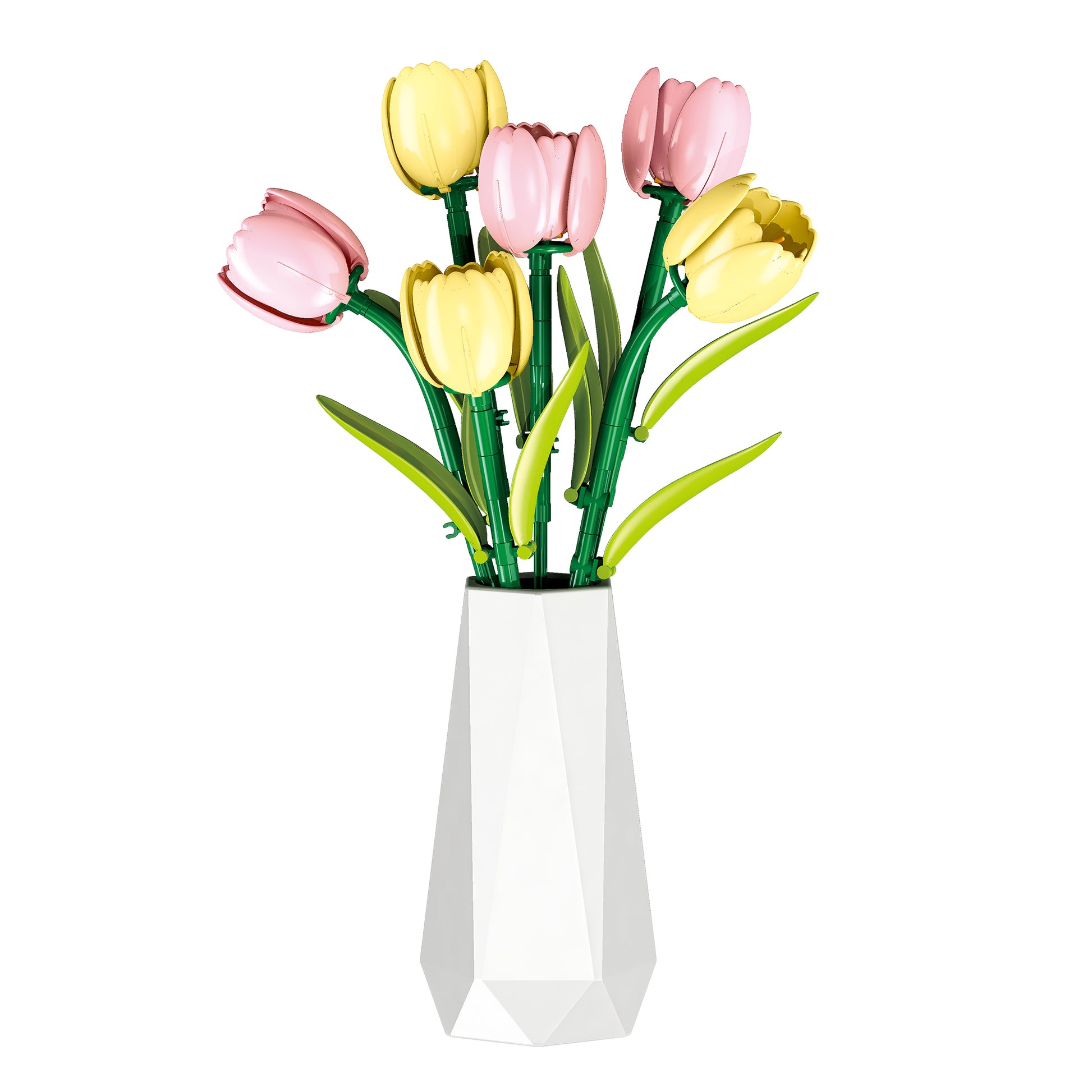 JIESTAR Tulip Potted Plant Building Block Set - X88071-白底.jpg