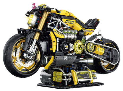 GULY 1:5 Technic Motorcycle Model Kit 60519 SKU image - 白底图-brick4.jpg
