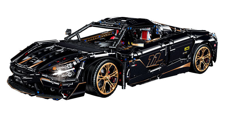 GULY 1:8 Electroplated Sports Car Model Kit 10625 SKU image - 白底图-brick4.jpg