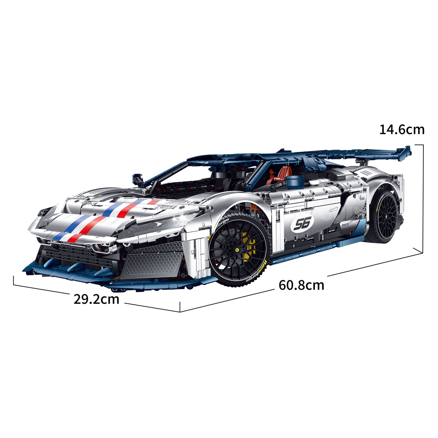 GULY 1:8 Sports Car Model Kit 10656 - 白底尺寸图.jpg