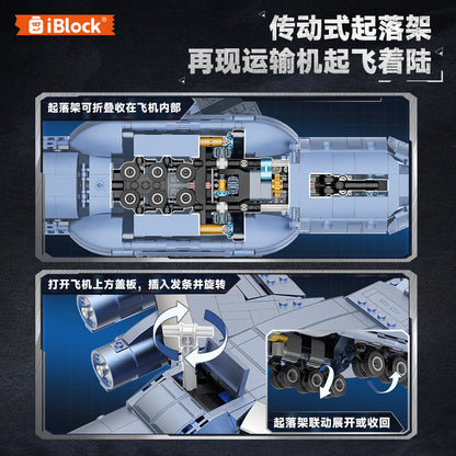 iBlock Military Transport Aircraft Model Kit